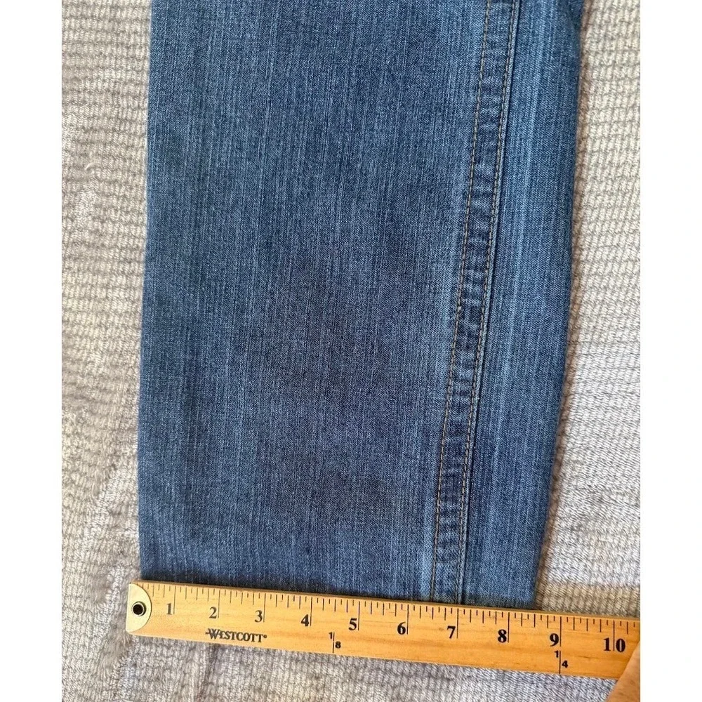 True Religion Ricky Mens Straight Leg Jeans Blue Denim Flap Pocketed Size 40X32.